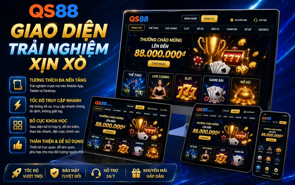 giao diện xịn xò tại qs88